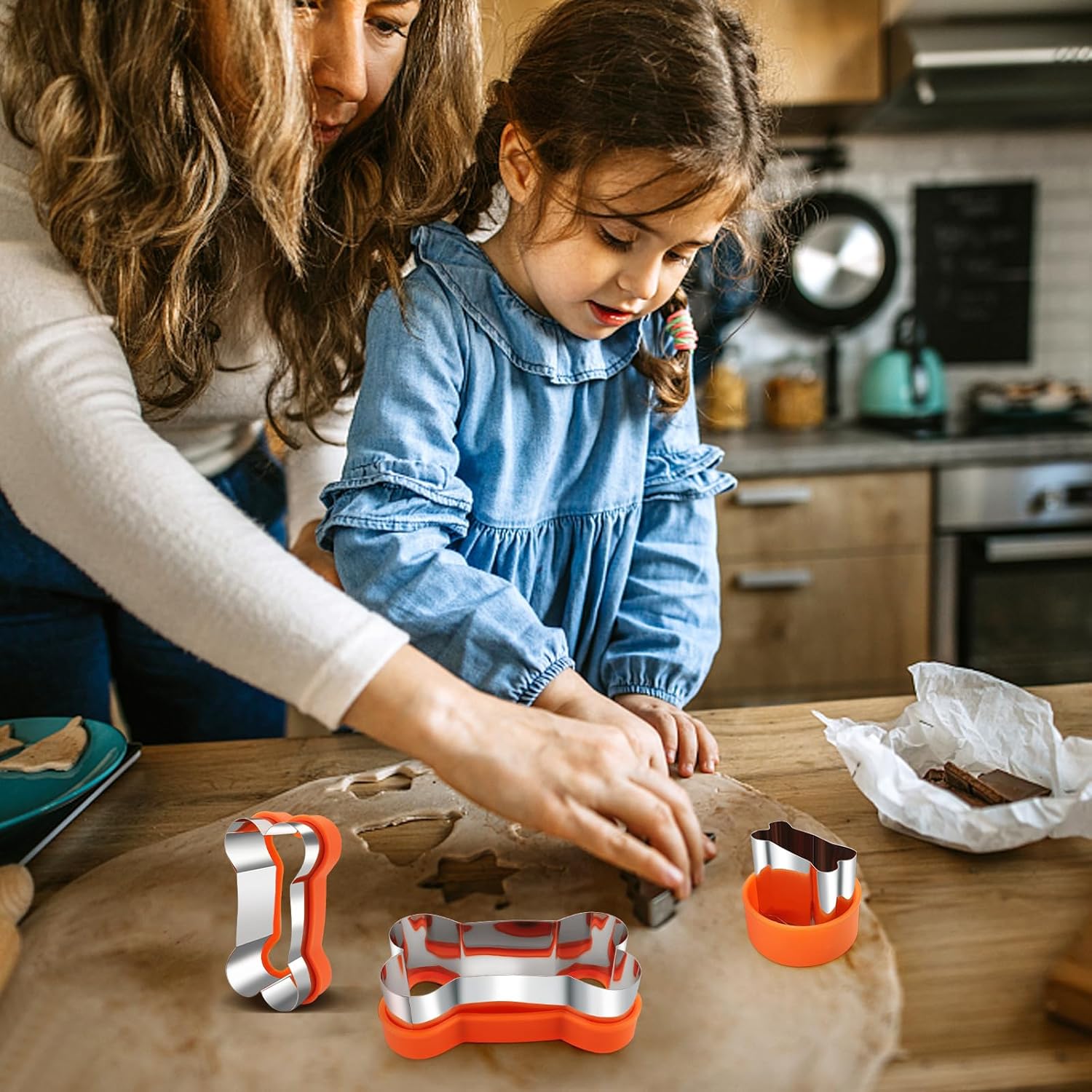 Dog Cookie Cutters Set 3 Piece -3 Different Sizes Of Dog, Bone, and Paw Print Cookie Mold Dog Bone Cutters Stainless Steel Shaped Cutters for Homemade Treats,Cakes and Cookies - Image 6