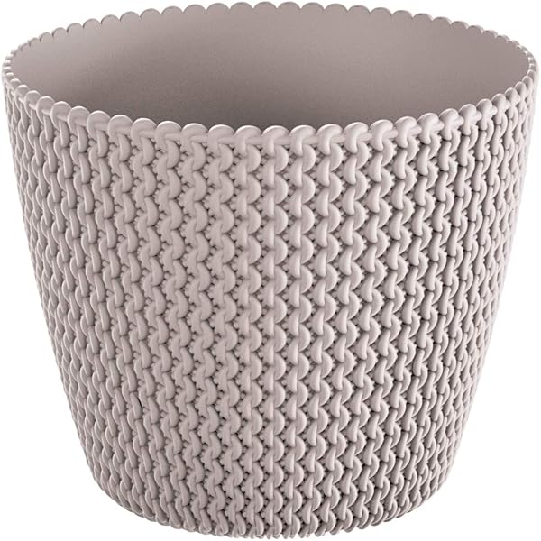Prosperplast Maceta Redonda 5L Splofy de plastico en Color Mocca, Ø21,8 x 18,4 cm - 1