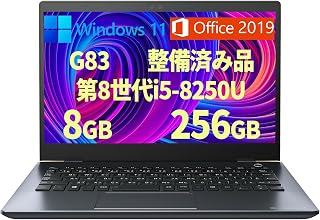 [翻新] 笔记本电脑 东芝 G83/13.3英寸全高清/Win 11/MS Office 2019/第8代Corei5-8250U/内存 8GB/SSD 256GB/无线WIFI/USB 3.0/HDMI/网络摄像头/Type-C/轻量830g/初始设置