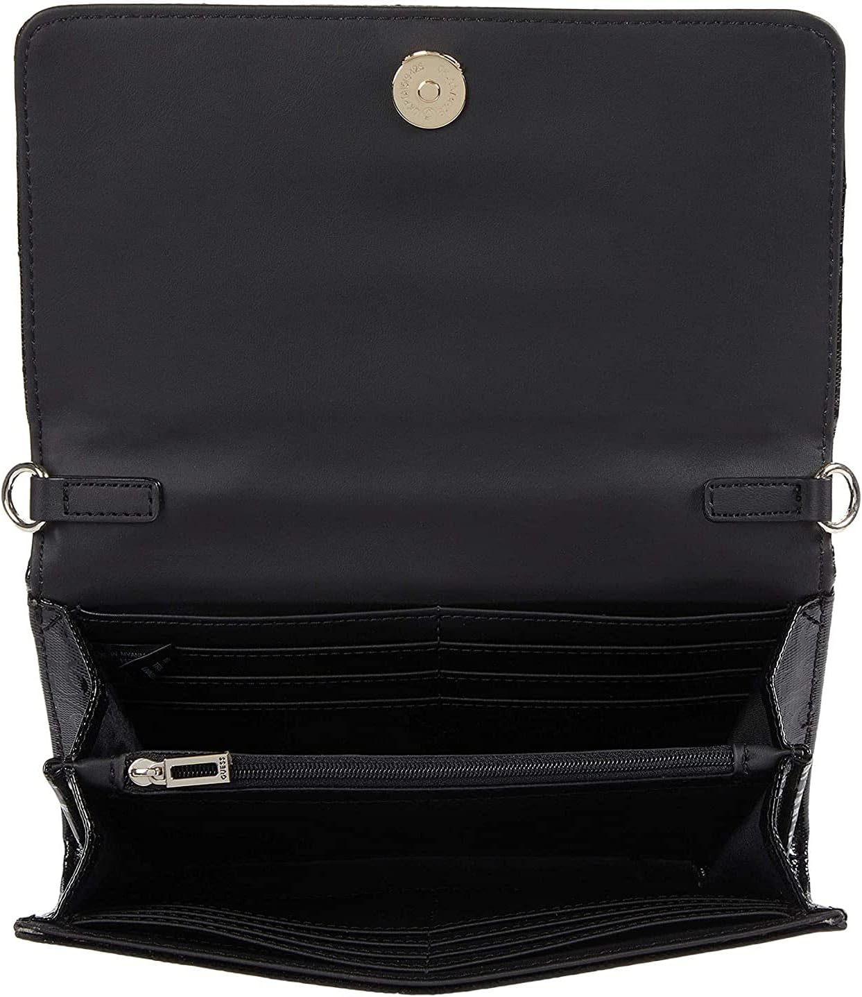 GUESS Ariella Wallet On a String Crossbody Black One Size