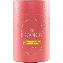 Brook37 Breakfast Tea - Premium Black Tea Blend | High Caffeine | Authentic Indian Tea | Darjeeling and Assam Tea blend |20 Plant based Pyramid Bags | Plastic Neutral Brand | Elegant Gift for Tea Lovers
