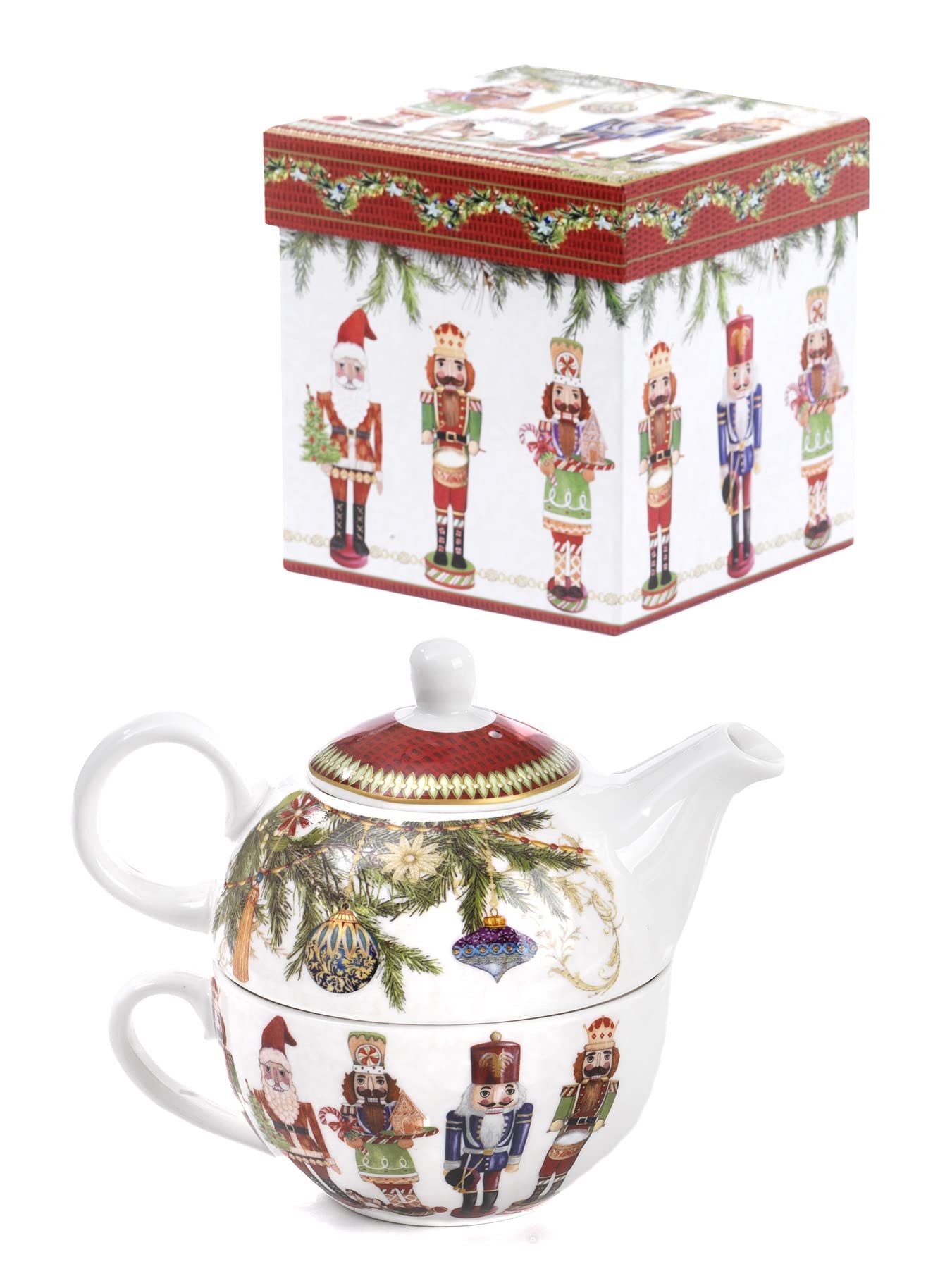 Théière avec tasse Casse-Noisette de Noël Nàvel en porcelaine fine de haute qualité