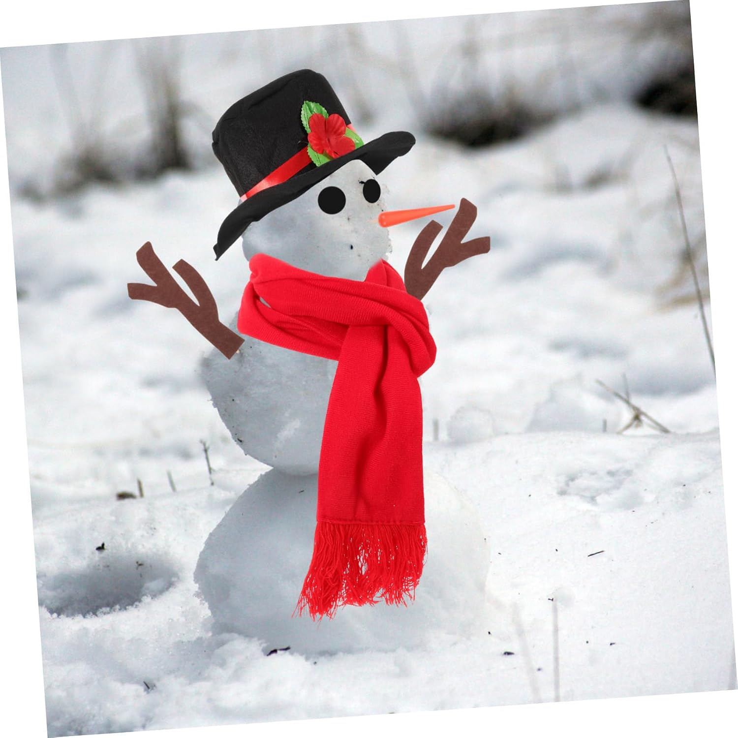 HONMEET Snowman Dressing Kit 16pcs Christmas Snowman Decorations Family Activity Set