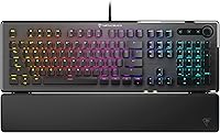 Vista 1 de Turtle Beach Vulcan II – Full-Size PC Gaming Keyboard, Titan II Mechanical Switches, Customizable RGB Illuminated Keys, Detachable Palm Rest, Media