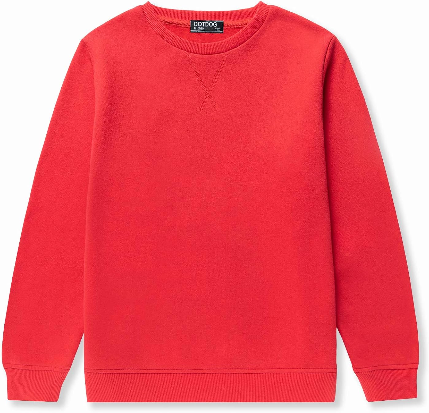 DOTDOG Unisex Youth Soft Brushed Fleece Basic Crewneck Pullover Sweatshirt for Boys or Girls (Age 3-12 Years) : Clothing, Shoes & Jewelry