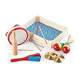 Melissa & Doug Band-in-a-Box Clap! Clang! Tap! - 10-Piece Musical Instrument Set English Only Band-in-a-Box