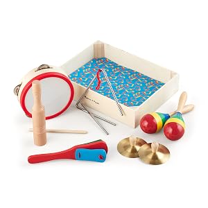 Melissa Doug Band-in-a-Box Clap Clang Tap - 10-Piece Musical Instrument Set