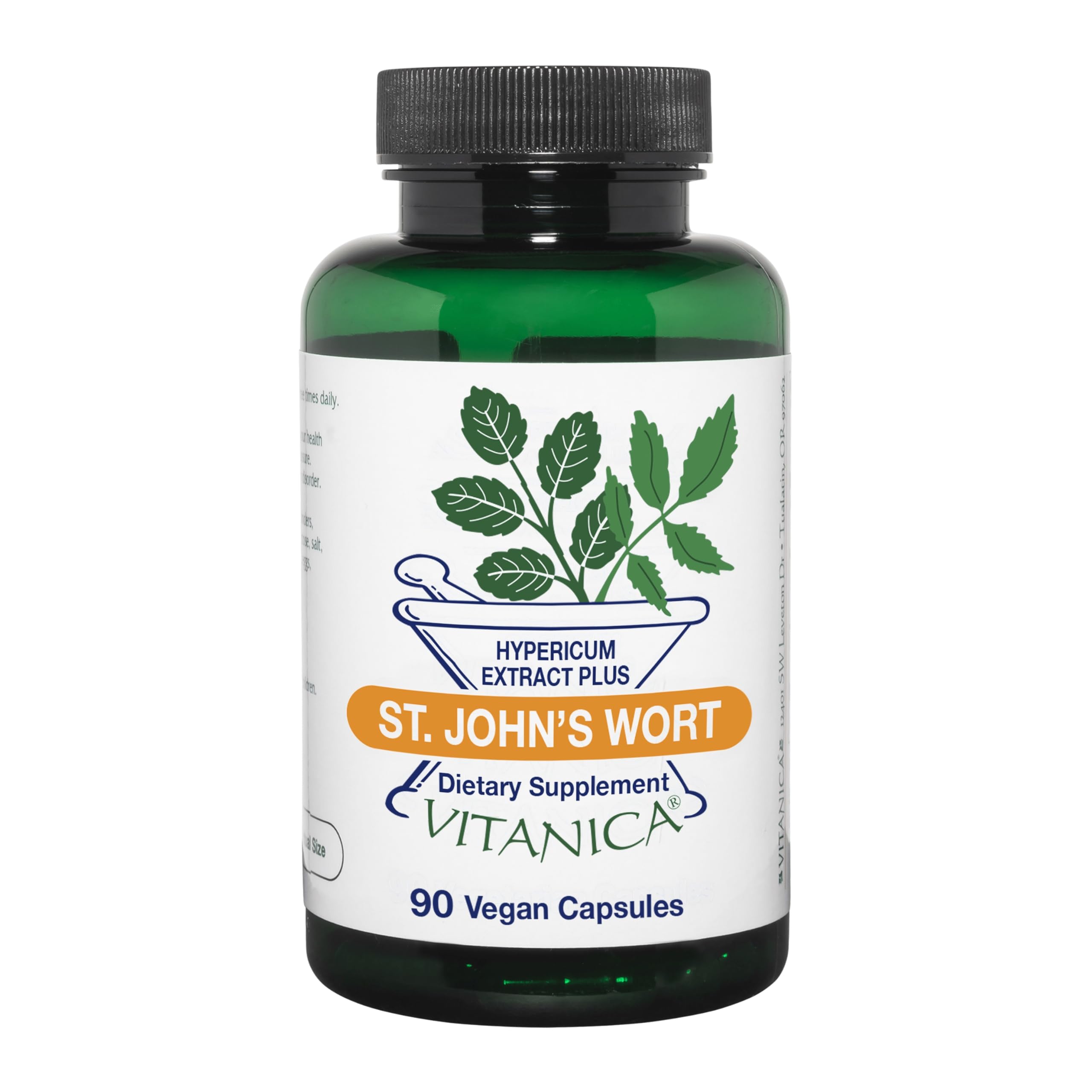 St. John's Wort Capsules - Non-GMO Potent 0.3% (900mcg) Hypericin, Saint Johns Wort for Mood, Emotional & PMS Support, Vegan Supplement, 90 Count (St. John's Wort Pro Logo)