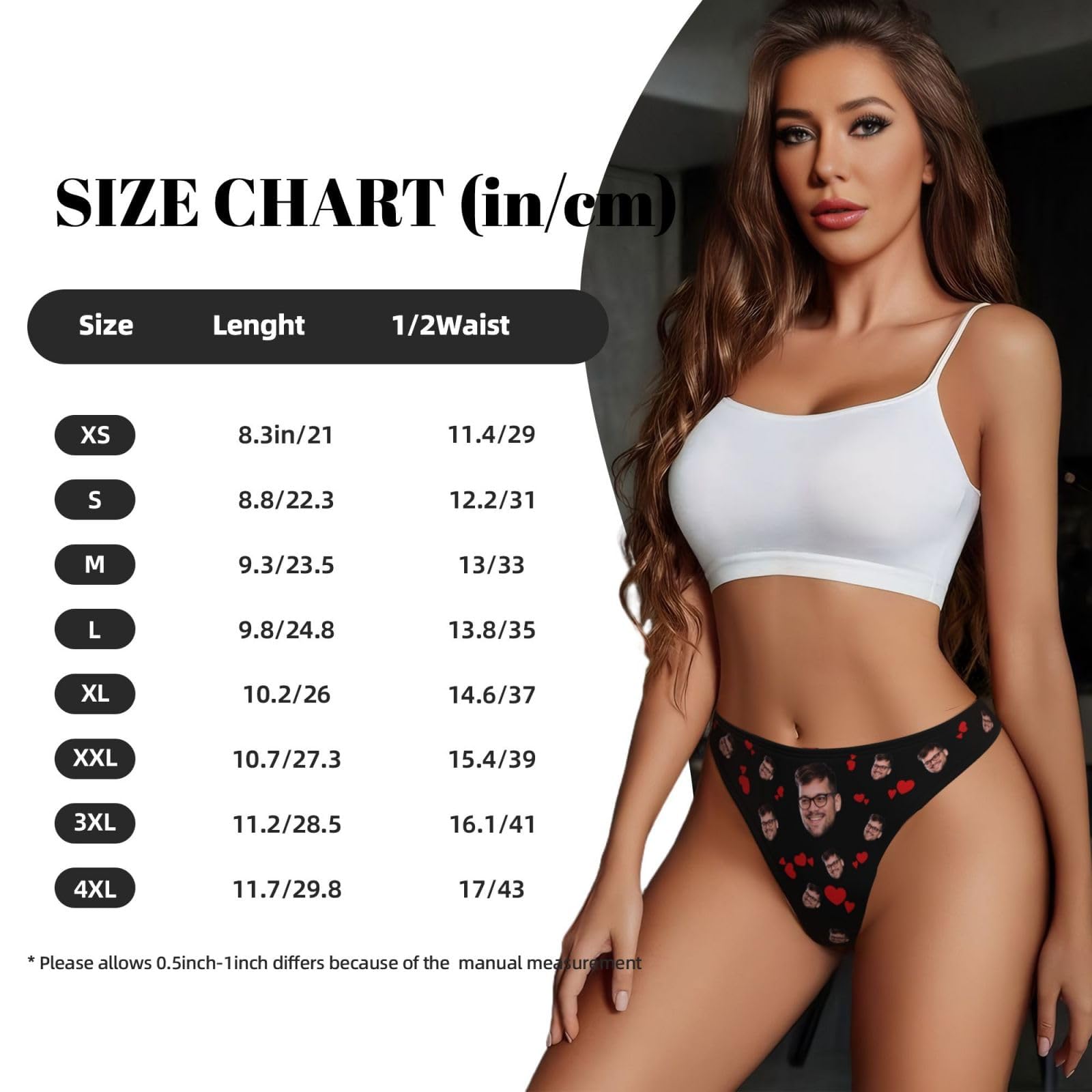 Bragas de bikini personalizadas con foto para mujer, tangas divertidas con foto
