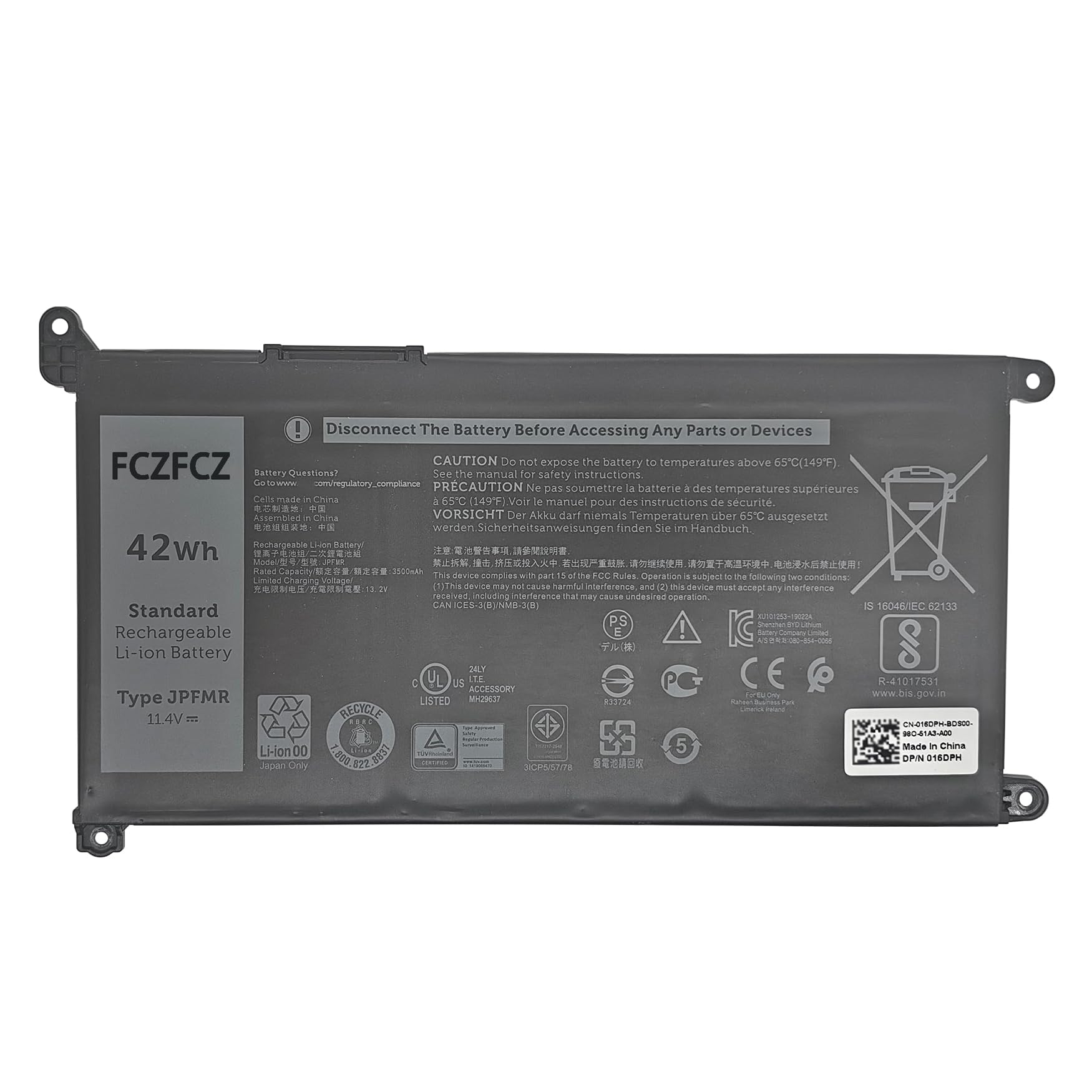 Amazon.com: FCZFCZ JPFMR Battery Replacement for Dell Chromebook