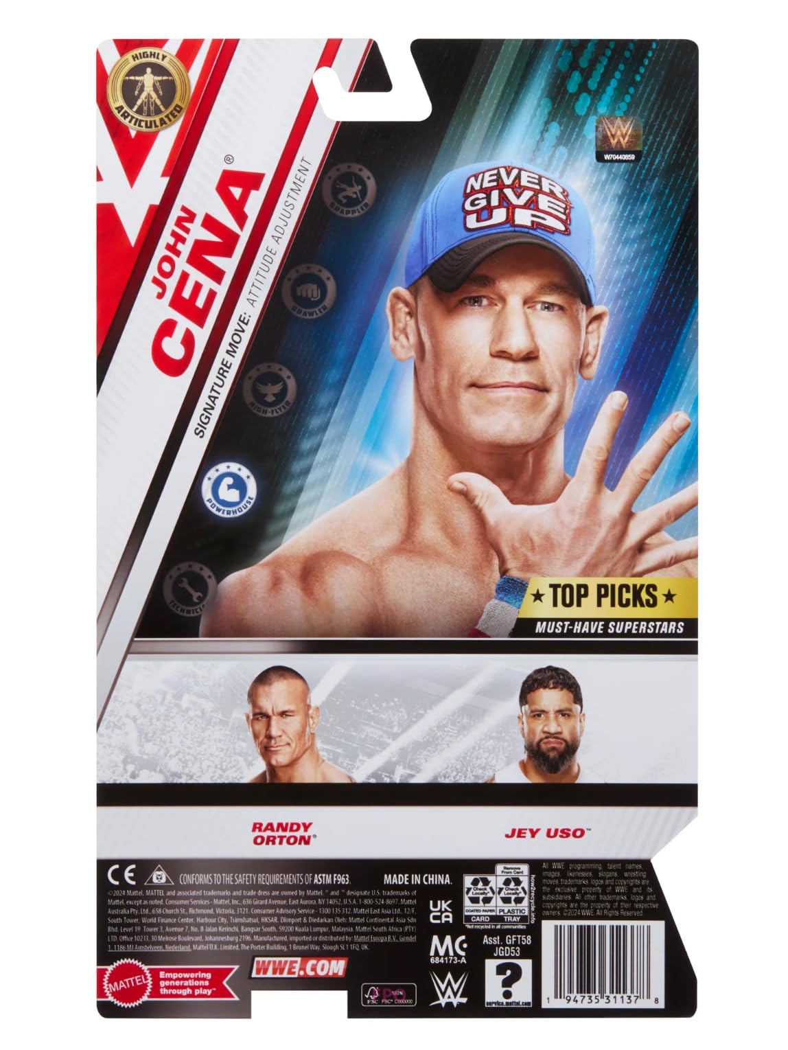 Amazon.com: WWE John Cena 2025 Main Event Action Figure Top Picks