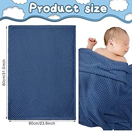 Frienda 4 Pcs Baby Fuzzy Blanket Fluffy Baby Blanket for Boys Girls Soft Warm Infant Newborn Toddler Receiving Nursery Bed Supplies, 32 x 24 Inch(Blue Green Color)