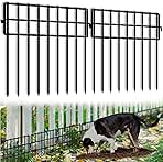 32 Panels Animal Barrier Fence No Dig, 32ft(L) X 13in(H) 1.2in Gap Rabbit Fences Ground Defense Border Small Metal Fencing, Dog Blocker Under Barriers for Garden, Flower Bed, Patio