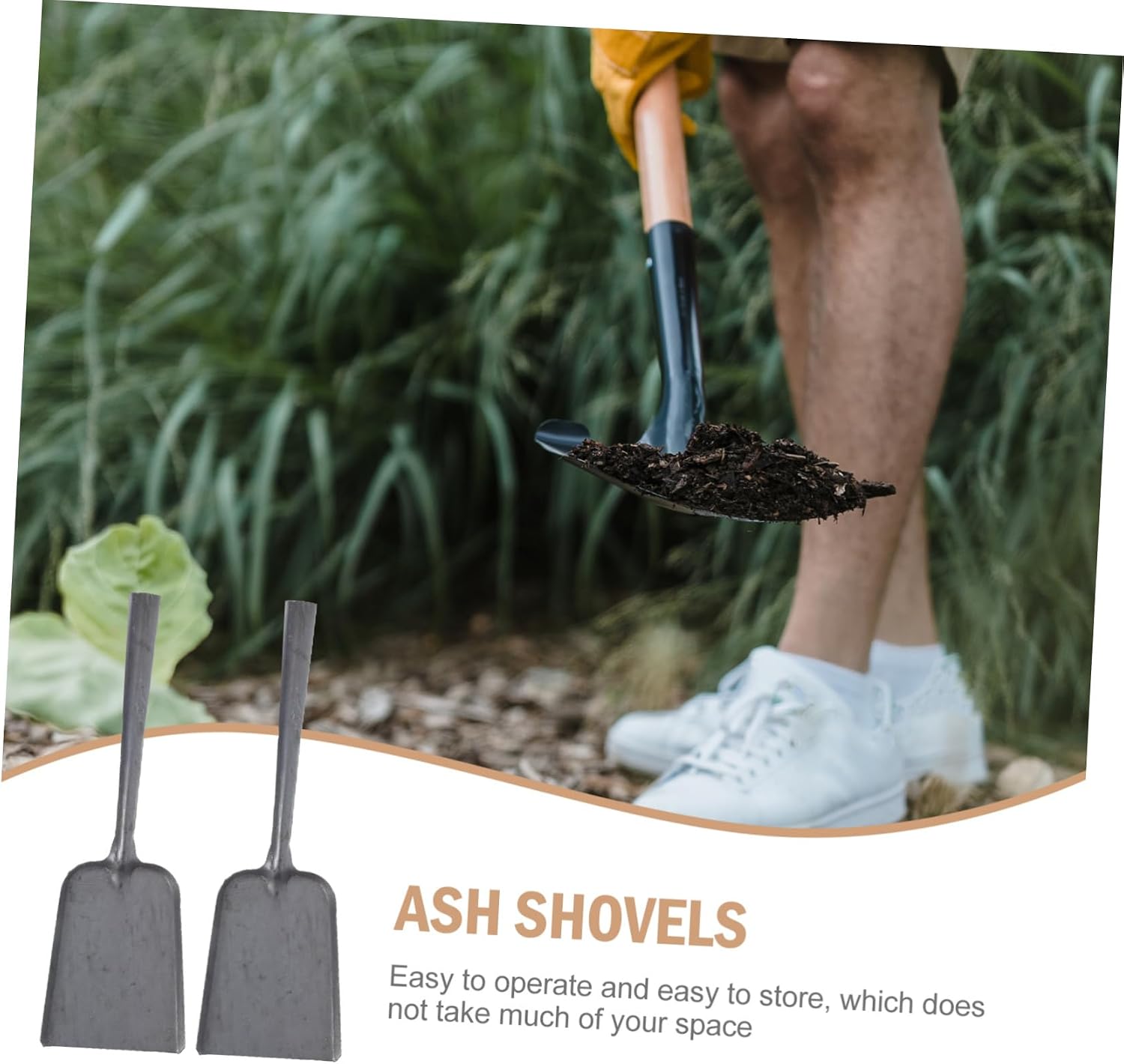 Coal Shovel Set 2pcs Iron Charcoal Shovels for Fireplace Ash and Grilling Handmade Heavy-Duty Fire Pit Tools for Indoor and Outdoor Use