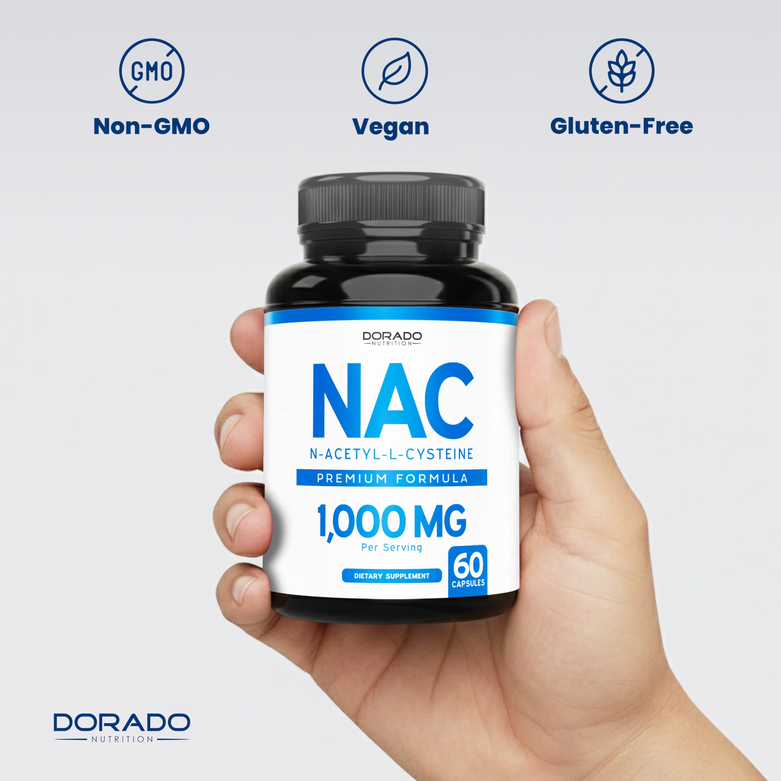 NAC Supplement N-Acetyl Cysteine 1000mg per Serving, 60 Vegan Capsules — Amazon image 7