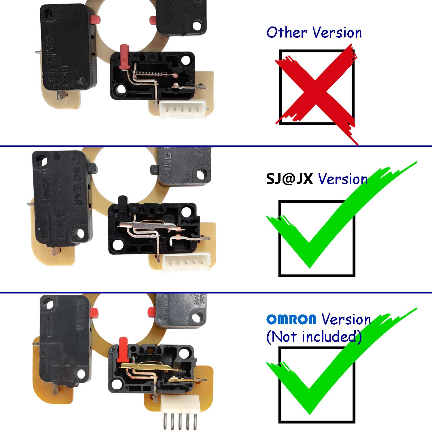 SJ@JX Arcade Game 2 Player Controller DIY Kit Microswitch Button 4&8 Way Joystick Zero Delay USB Encoder Fighting Stick Handles Console for PC MAME Raspberry Pi Retropie