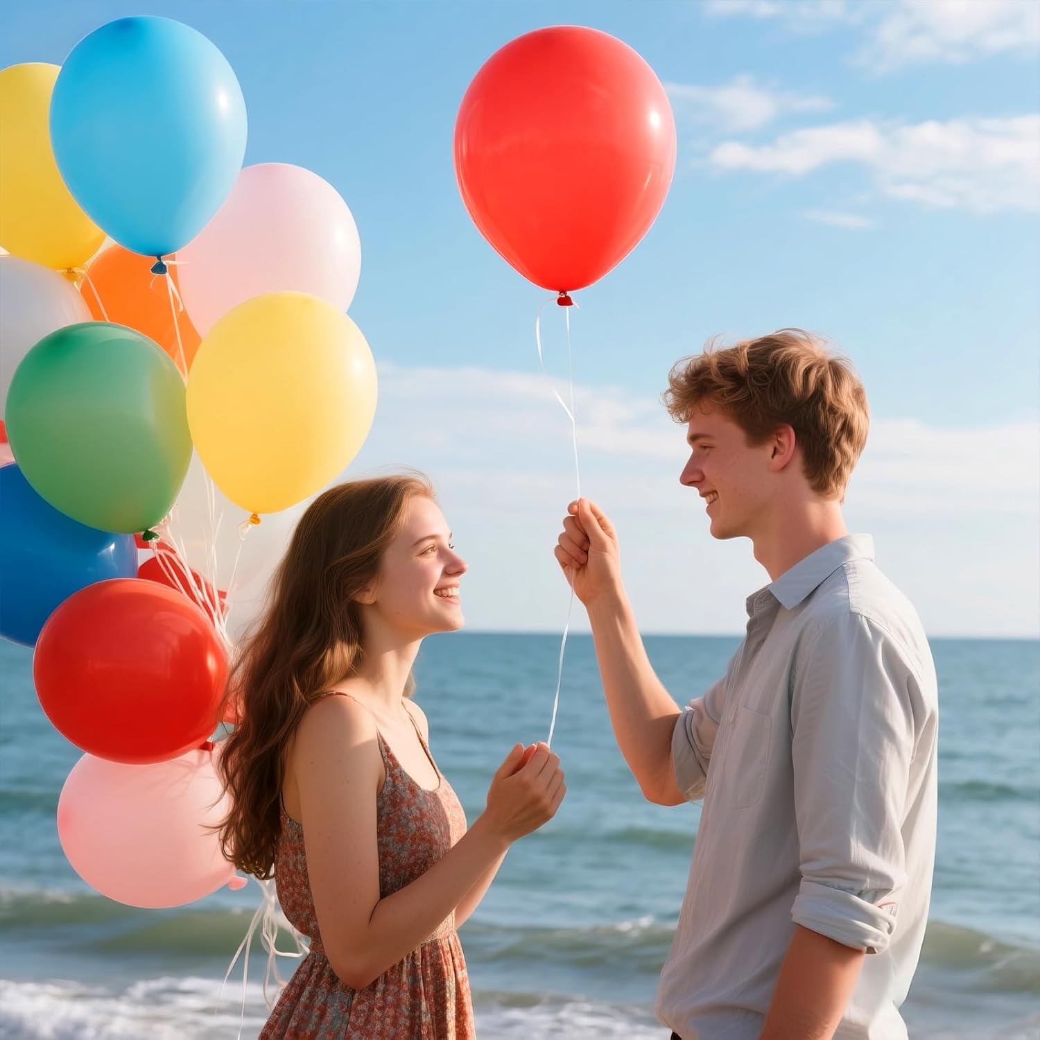 KAWKALSH 120 Balloons Rainbow Set 12 Inches, Assorted Color Latex Balloons Made With Strong Multicolored Latex for Birthday Baby Shower Wedding Party Supplies Arch Garland Decoration 12inch (Normal) B24-120multi image 4 of 7 B0BY8Q4PSJ