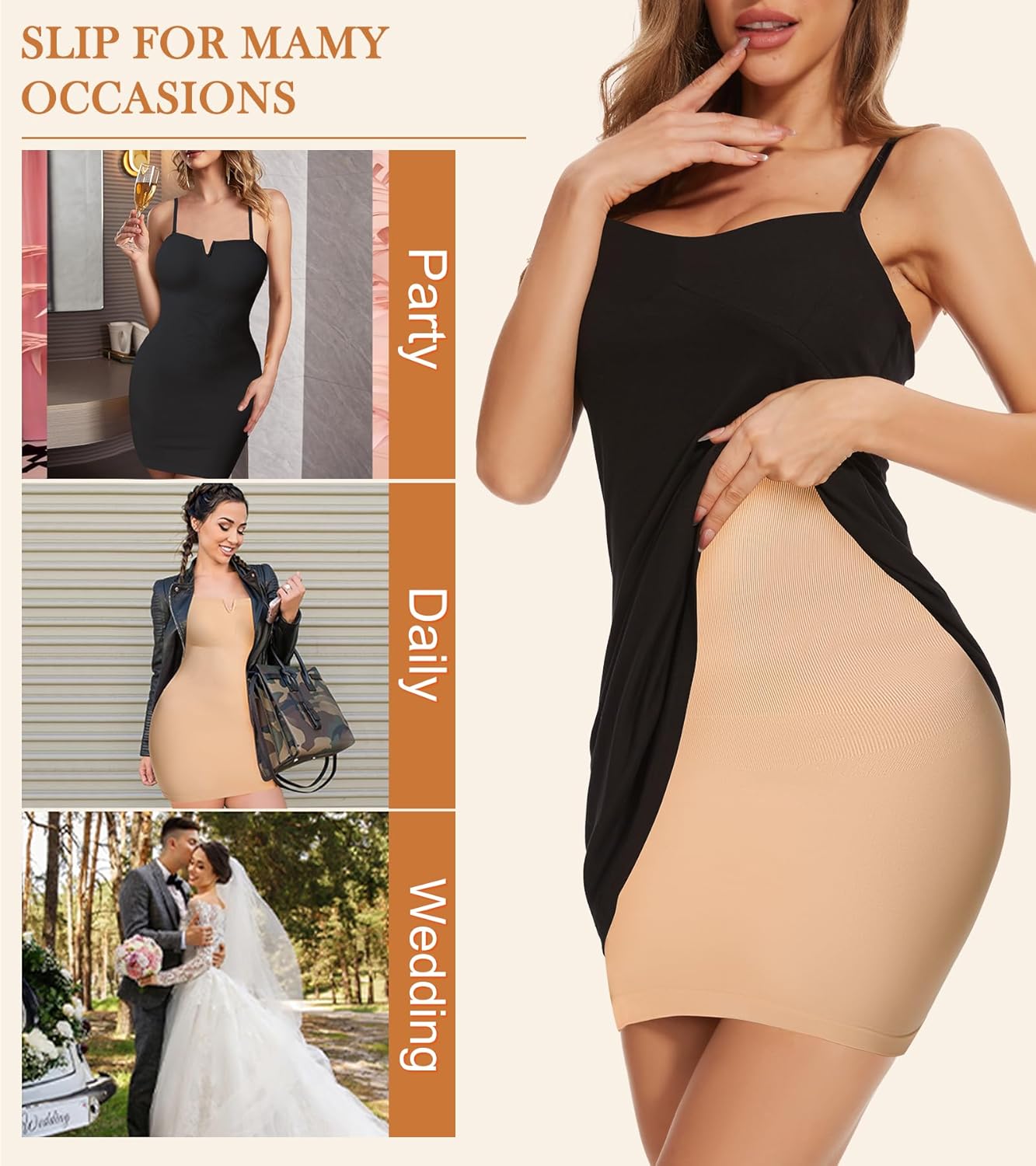 Strapless Shapewear Slips for Under Dresses Full Slip Dress for Women Tummy Control Seamless Slimming Body Shaper - Image 6