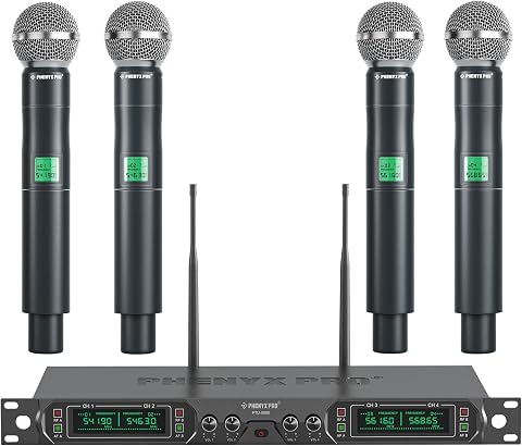 Phenyx Pro PTU-5000-4H 4-Channel UHF Wireless Microphone System
