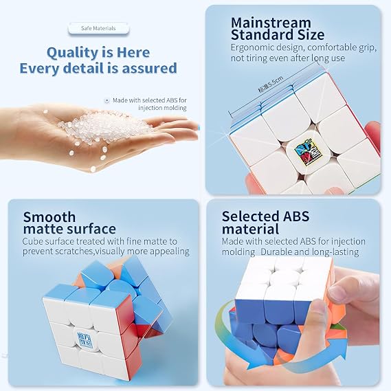 Moyu Meilong 2M 2x2 Magnetic Speed Cube, Adjustable Elasticity Magnetic Cube with Stickerless Shape Moves Quickly and Smoothly, Brain Teasers for Kids & Puzzle Boxes Classic Game
