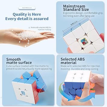 Moyu Meilong 2M 2x2 Magnetic Speed Cube, Adjustable Elasticity Magnetic Cube with Stickerless Shape Moves Quickly and Smoothly, Brain Teasers for Kids & Puzzle Boxes Classic Game