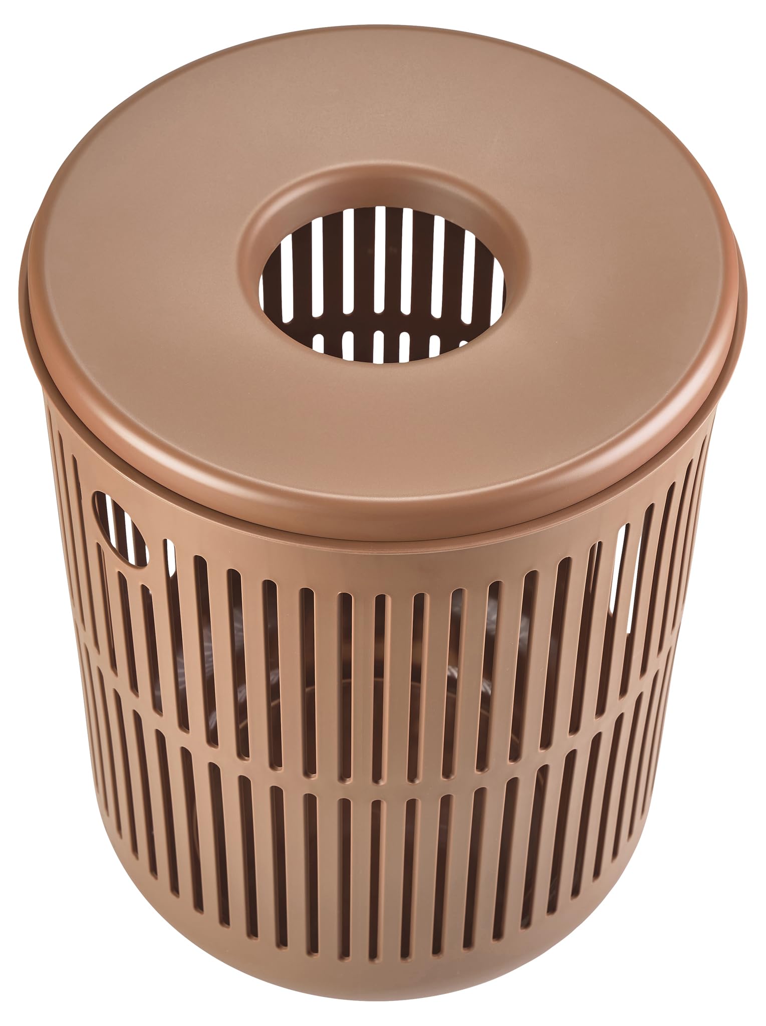 Zone Denmark Ume - Cesto portabiancheria con coperchio, diametro 40 cm, altezza 54 cm, colore: Terracotta