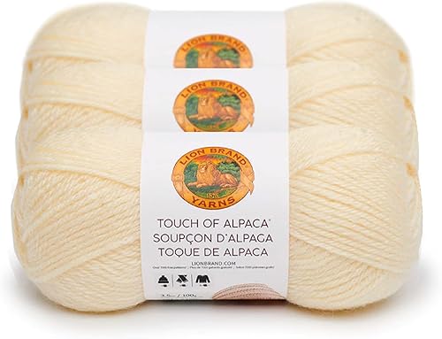 Vista 15 de Lion Brand Yarn Touch of Alpaca - Paquete de 3 hilos color carbón Gris antracita