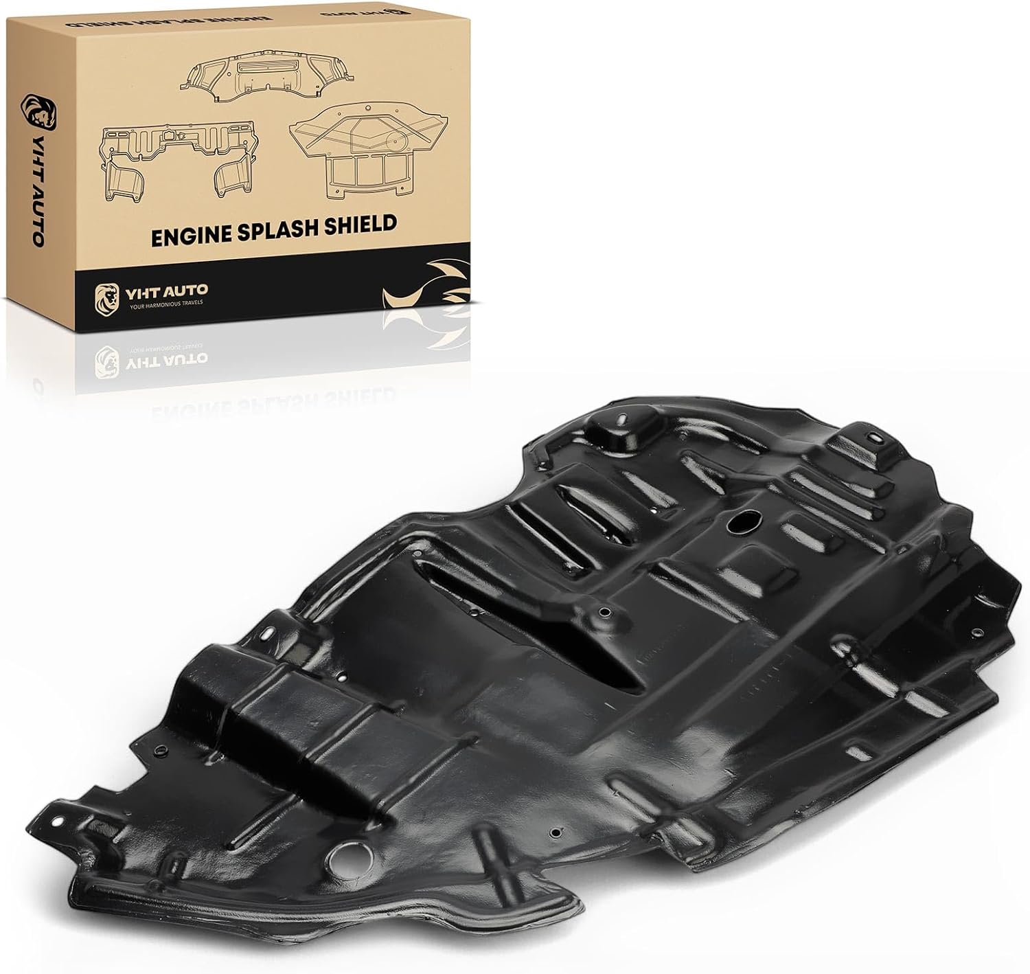 YHTAUTO Front Right Lower Engine Splash Shield Compatible with Toyota Avalon 2013-2015, Sedan, Plastic Splash Guard Engine Case Guards