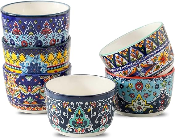 Amazon.com: Glowworm 8 Oz Ramekins Set of 6, Ceramic Creme Brulee ...