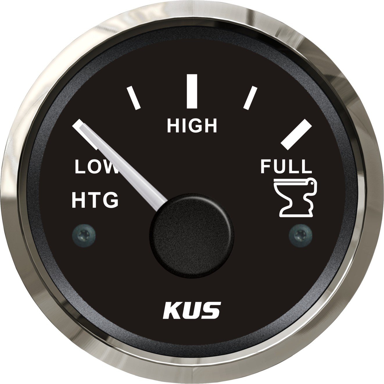KUS CPGR-BB, 240-33 Ohm, Electric Holding Tank Level Gauge, 12V / 24V, 2" (52mm) with Backlight