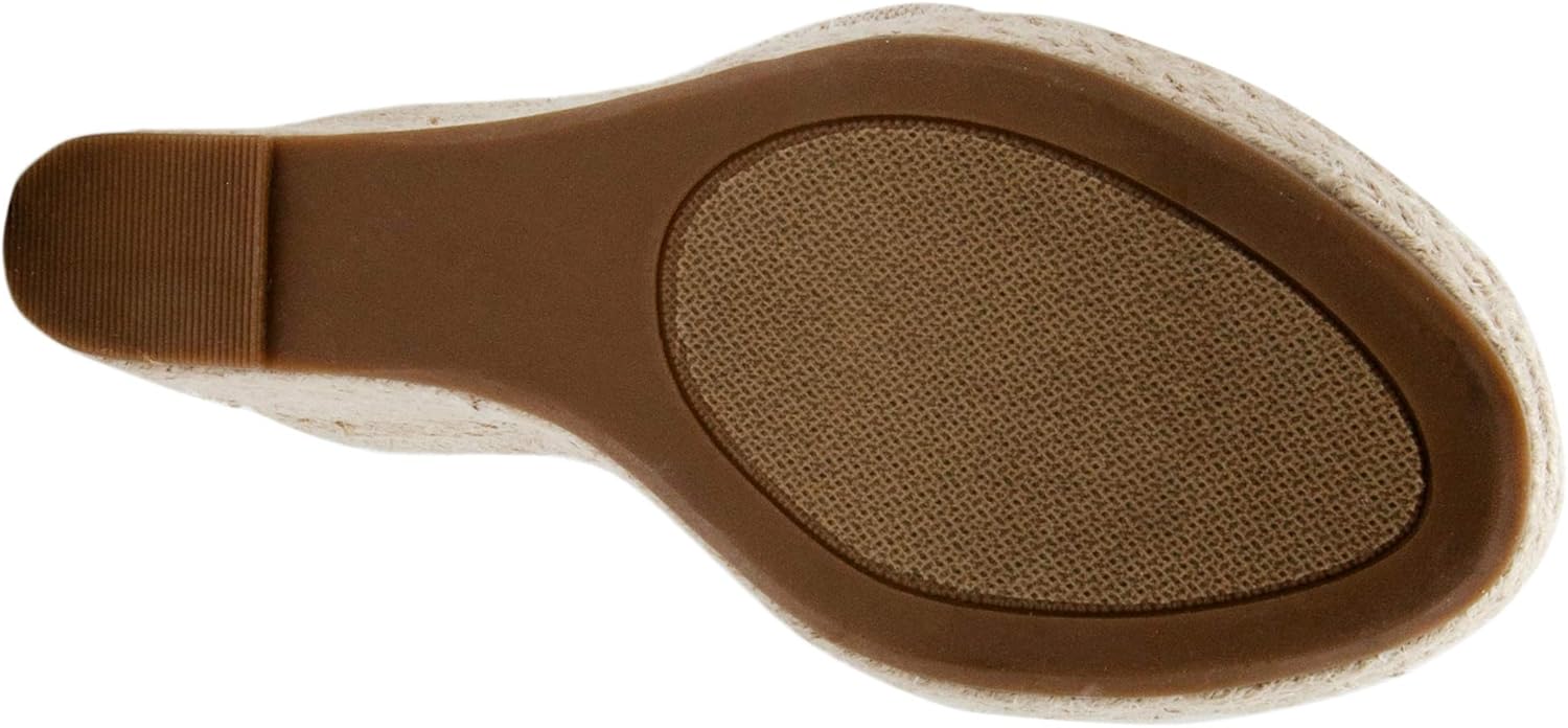 LONDON FOG Womens Heidi Espadrille Wedge Sandals with Knotty Bow Detail - Image 6