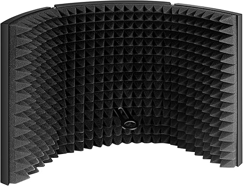 Miniatura 8 de Aokeo (AO-302) Escudo de aislamiento de micrófono de grabación de estudio profesional. Espuma absorbente de alta densidad se utiliza para filtrar