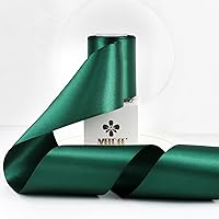 Vista 28 de MEEDEE - Cinta de satén blanca de 2 pulgadas, cinta blanca de lujo de doble cara de 25 yardas, cintas de seda para envoltorios de regalo