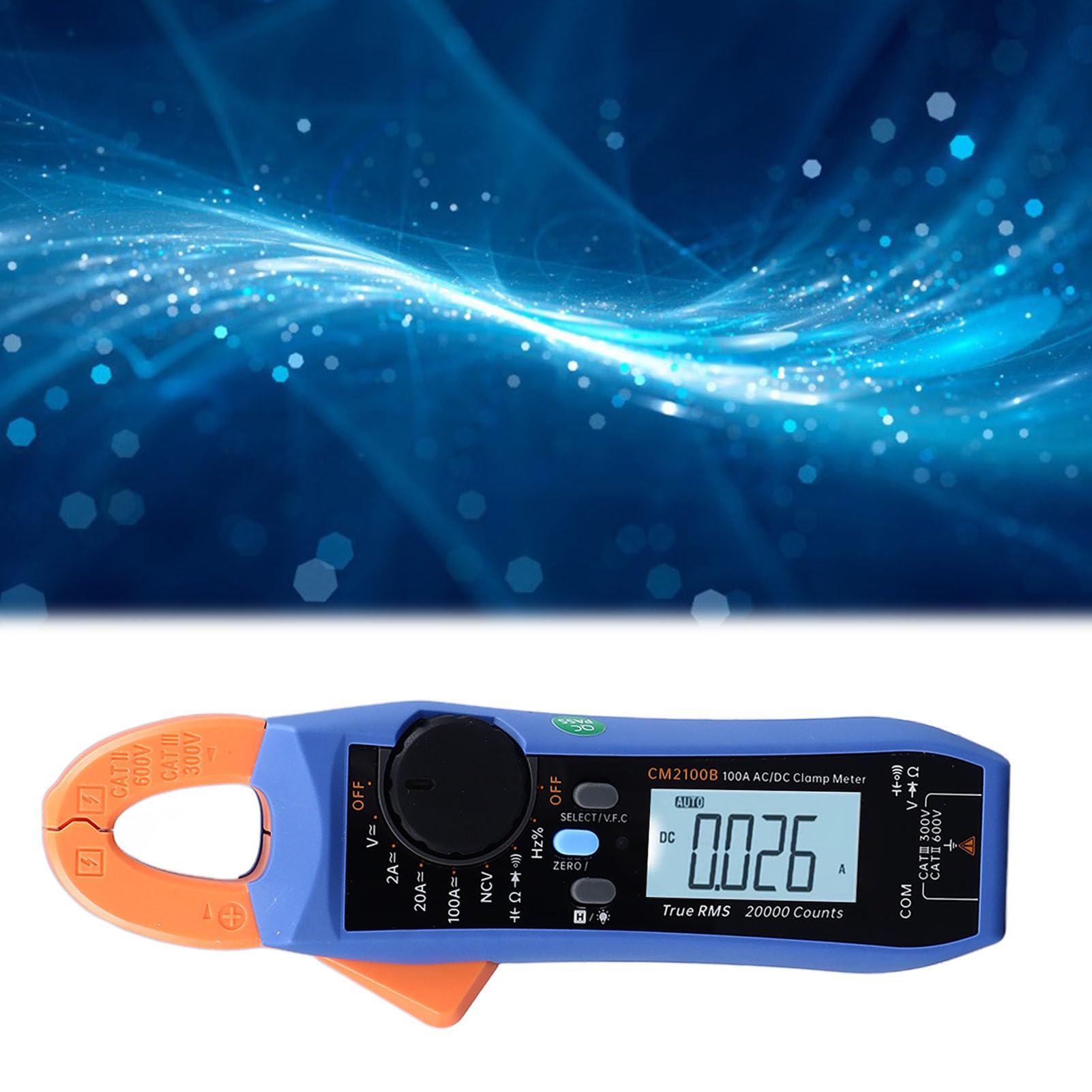 Cyfrowy Multimetr Cęgowy CM2100B, Miernik Napięcia Prądu Pilot Bluetooth Bezdotykowy Tester Napięcia 20000 zliczeń
