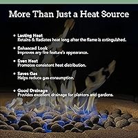 Vista 3 de Rocas de lava negra para hoguera – de 1 a 2 pulgadas y 20 libras – Rocas de chimenea de gas – Roca de lava negra para hoguera de propano – Piedra