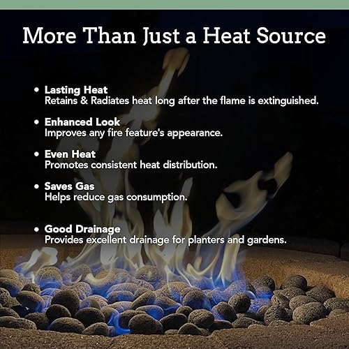 Miniatura 3 de Roca de lava. Piedras de lava natural de 2 a 3 pulgadas - 20 libras. Para hogueras de gas al aire libre y para aplicaciones decorativas de paisajismo