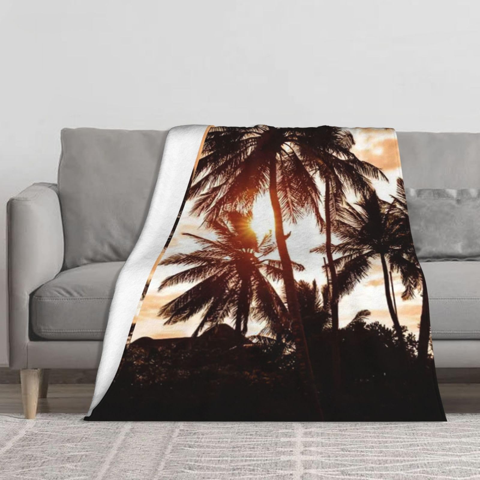 Couverture flanelle Caraïbes : plaid cocooning pour soirée canapé et lit