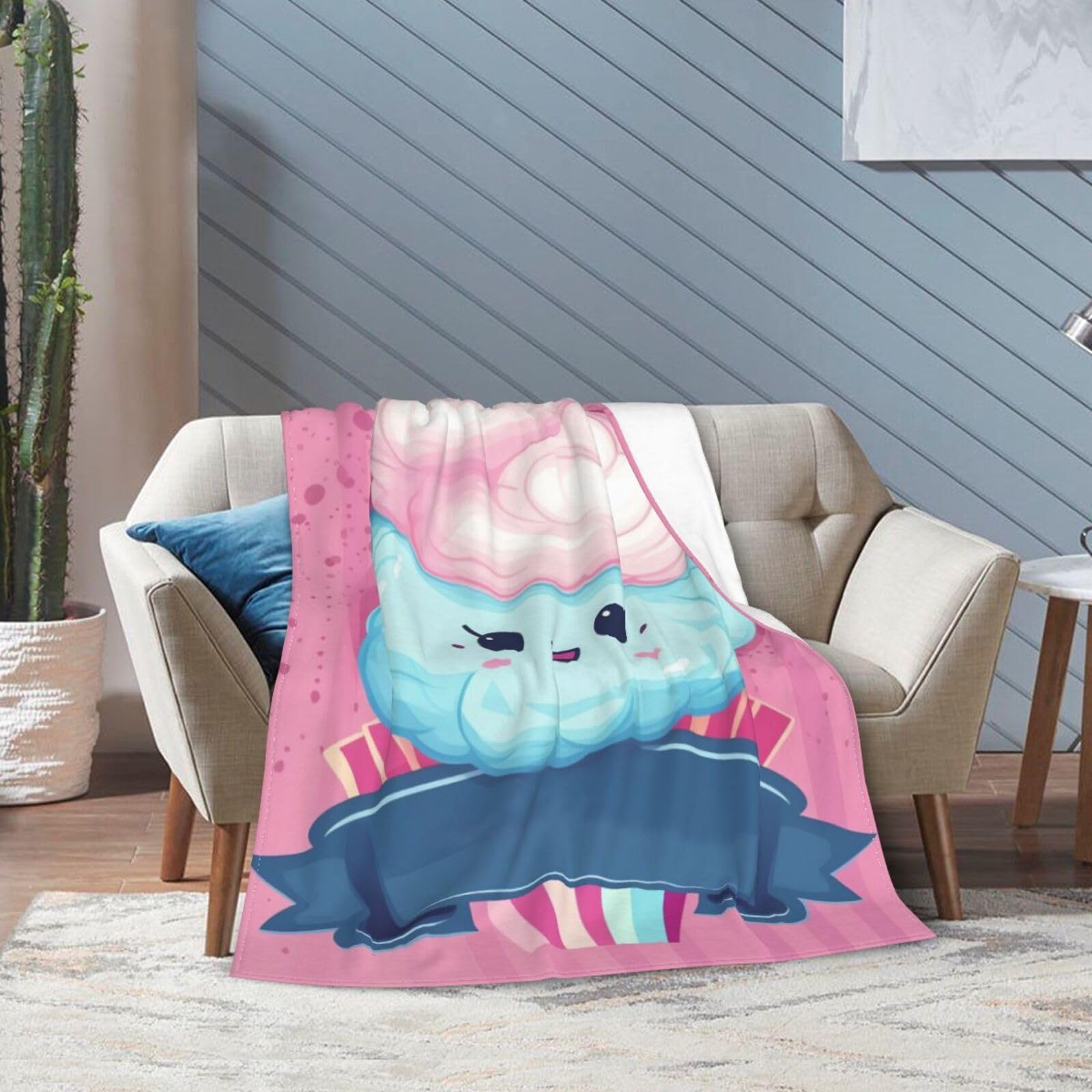 Couverture micro ultra douce KHiry 203x152 cm chaude pour lit et canapé toutes saisons