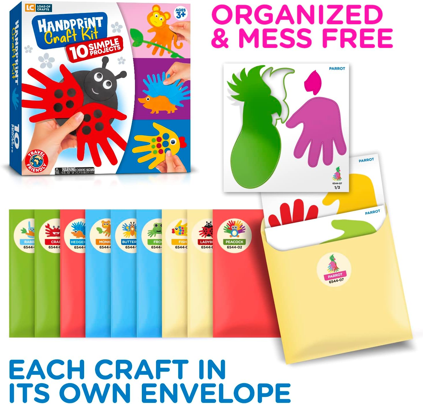 Arts and Craft Kit for Toddlers and Preschoolers, Easy Crafts for Kids Ages 3-5 – Animal Craft Set Includes Supplies and Instructions : Toys & Games