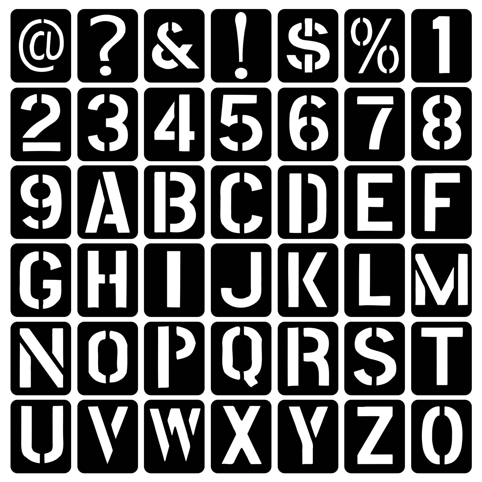 RAHHLIZS 42PCS 3 Inch Number Letter Stencils for Spray Painting on Wood Wall Glass Fabric Sign and Craft Decoration