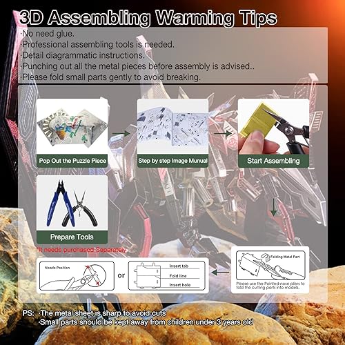 Vista 15 de Microworld Rompecabezas de metal 3D, kit de modelo de metal número 1, gran desafío para adultos, rompecabezas 3D para adultos, rompecabezas