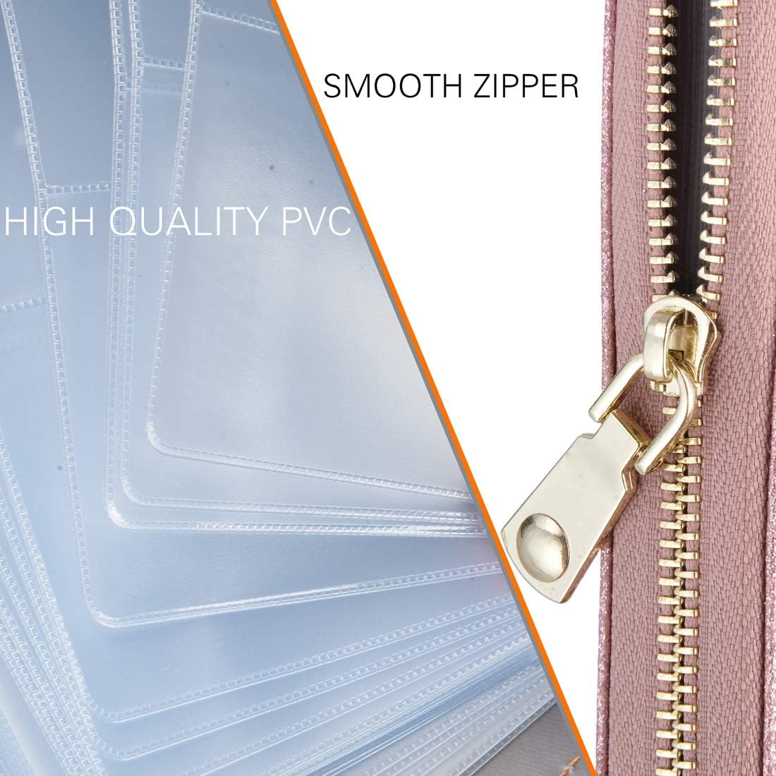 Easyoulife Credit Card Holder Wallet Womens Zipper Leather Case Purse RFID Blocking - Image 7