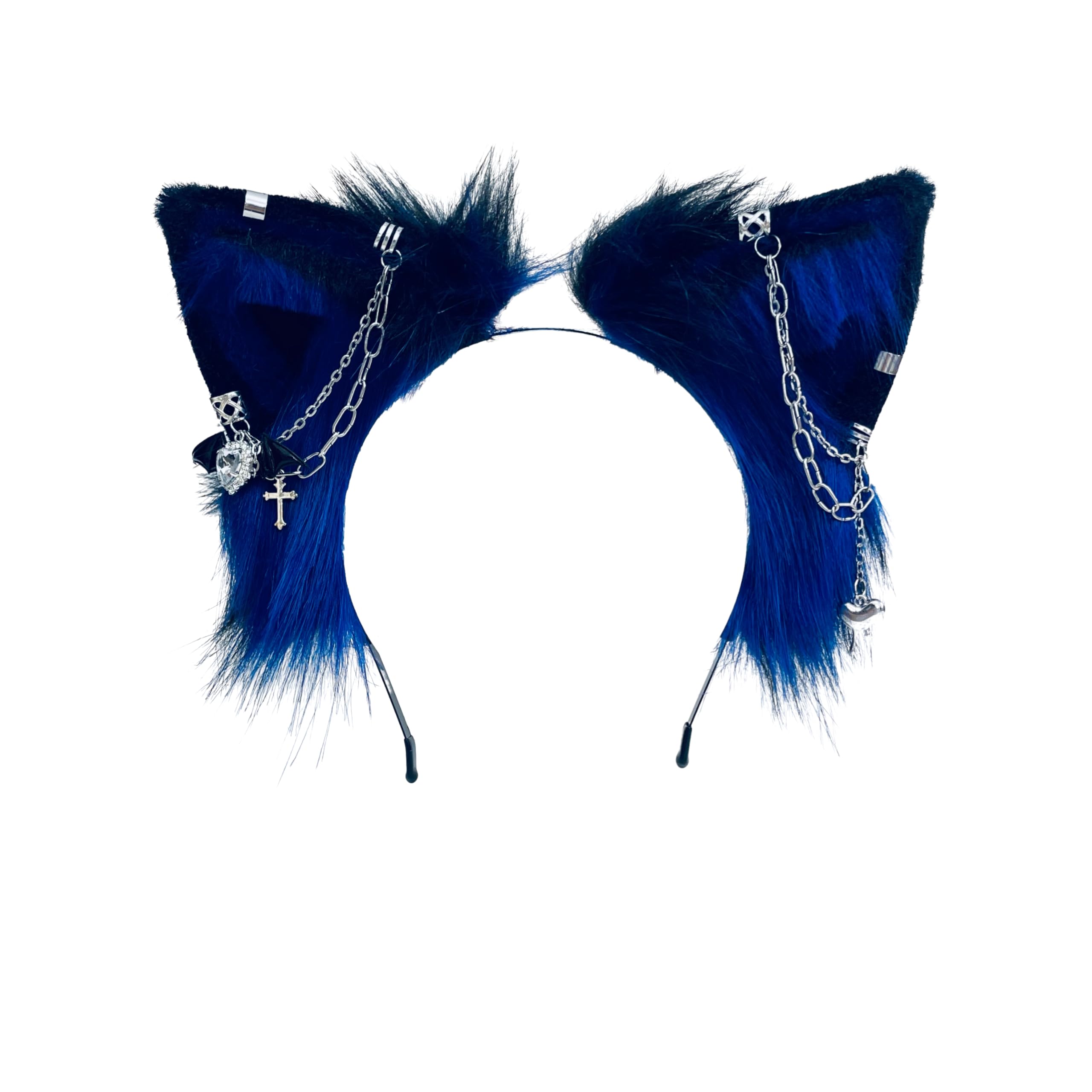 Ekwikzz Cat Cosplay Ears Cat Ears Headbands Clips Accessories Punk Gothic Cross EK1-EK11