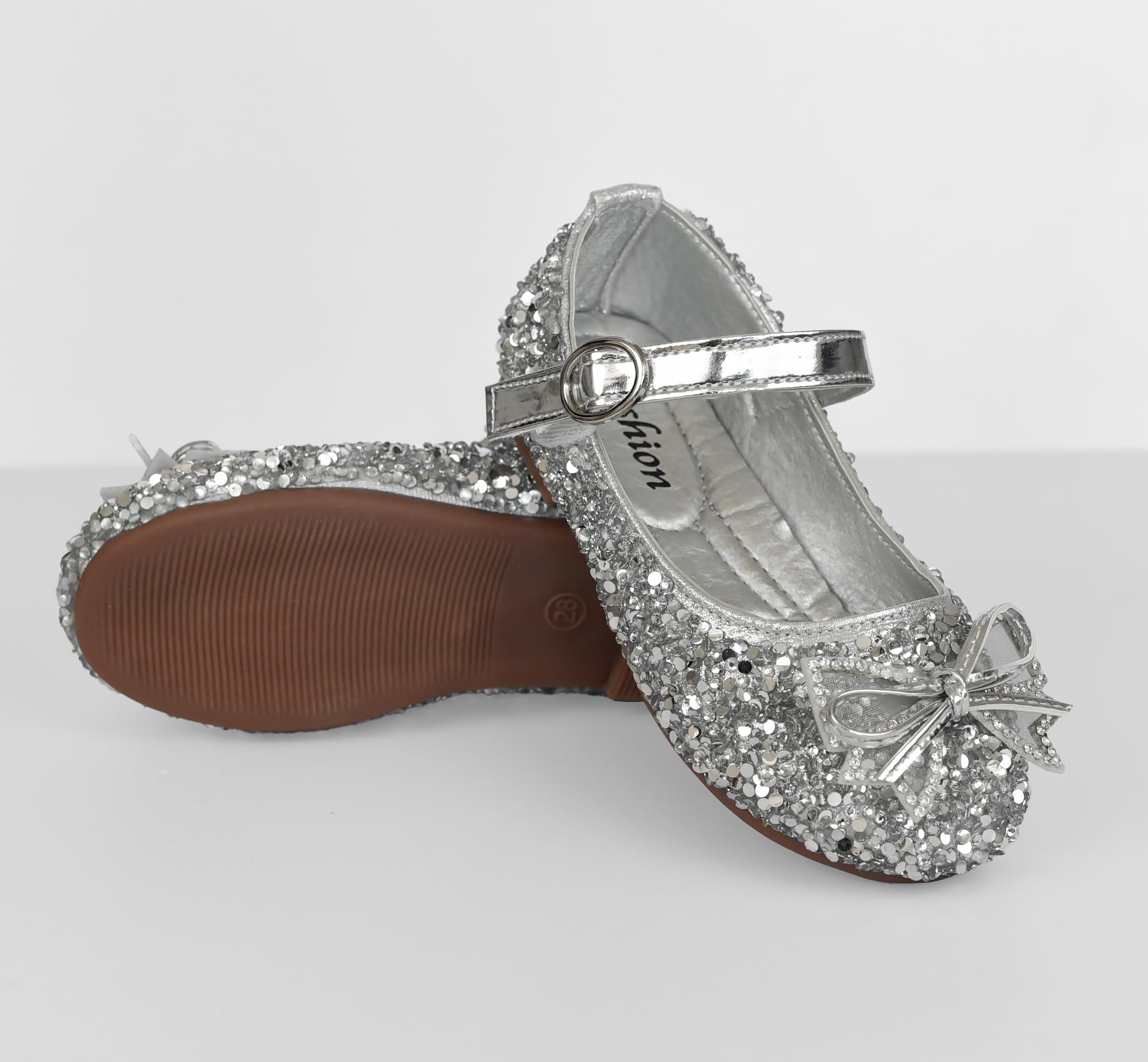Zapatos de Princesa para Niñas con Lentejuelas Purpurinas para Disfraz, Fiestas, Bodas