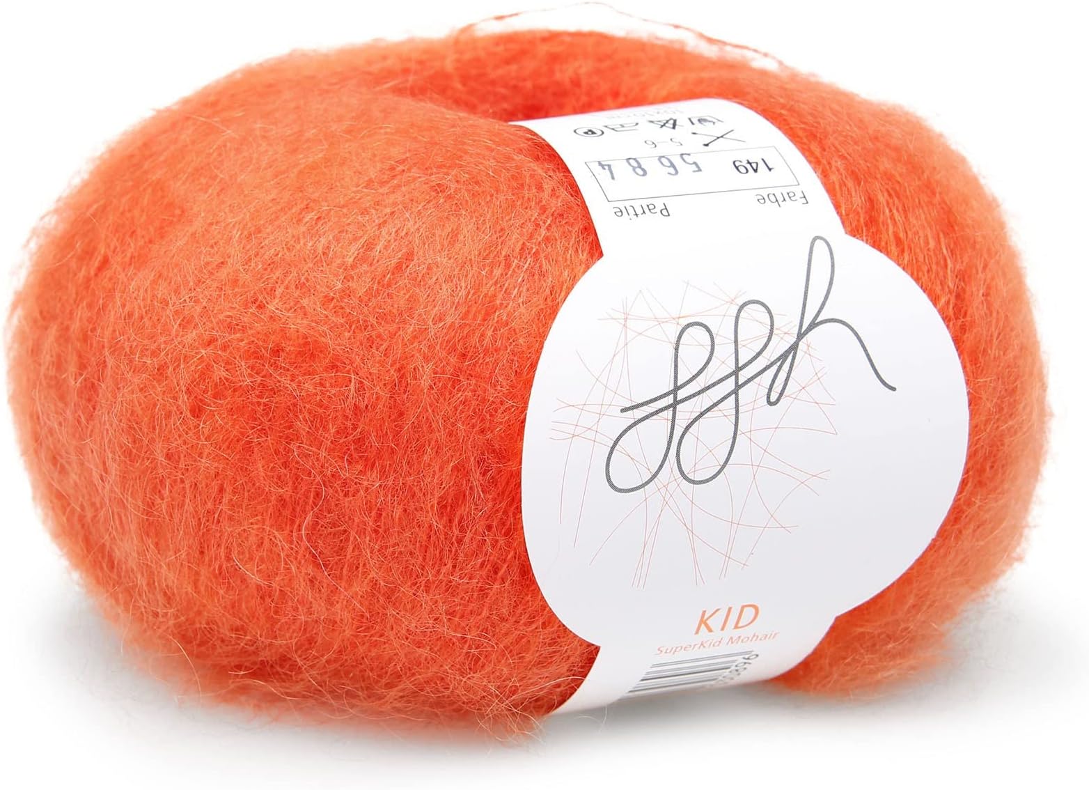GGH Kid | Mohair wool - 25g wool as a ball - suitable for knitting | Colour 149 - Autumn orange