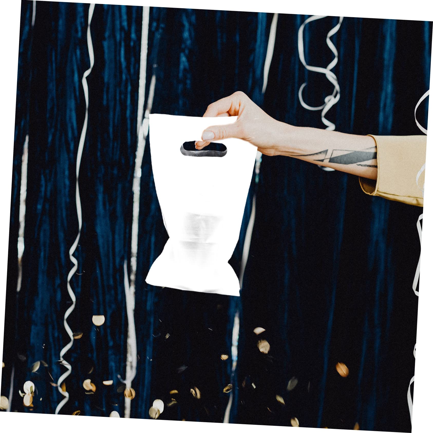 SOLUSTRE 50Pcs Thickened Drink Carrying Plastic Bags for Takeout Transparent Milk Tea Cup Holders for Soy Milk and Beverages Easy to Carry and Store