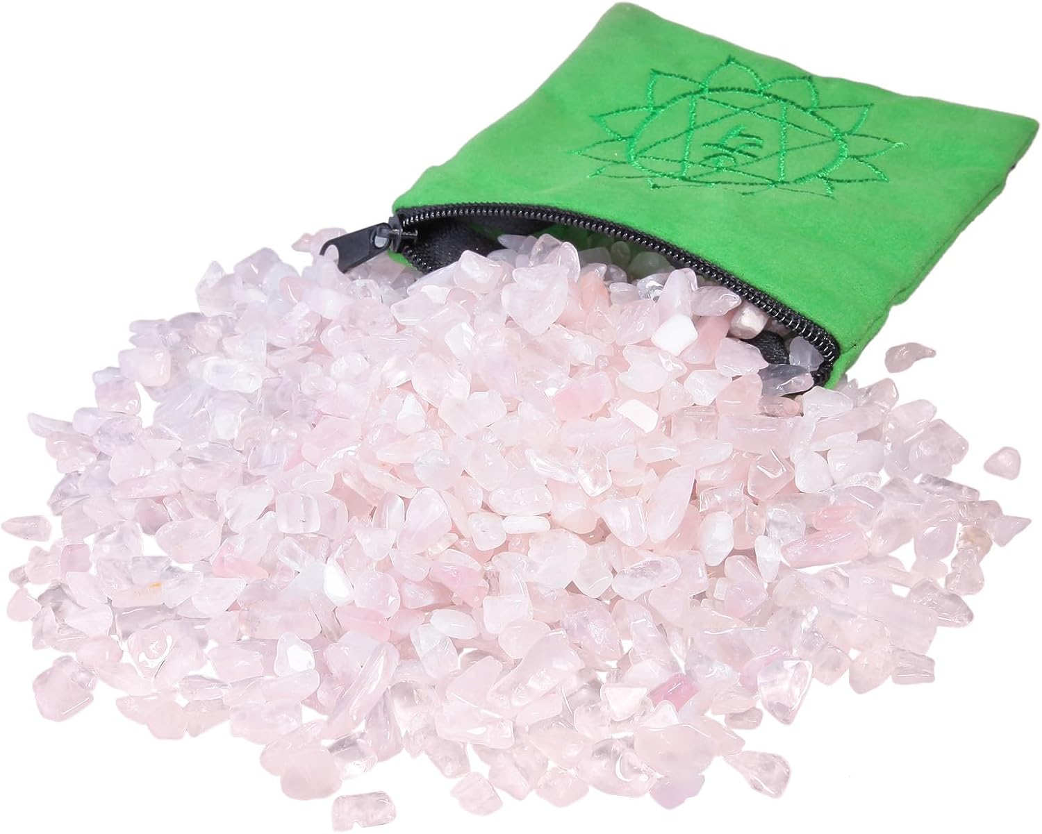 Amogeeli 0.5 LB Aquamarine Crystal Chips Bulk Polished Gravel for Plants Vase Filler Tumbled Crushed Stones for Art Crafts Making