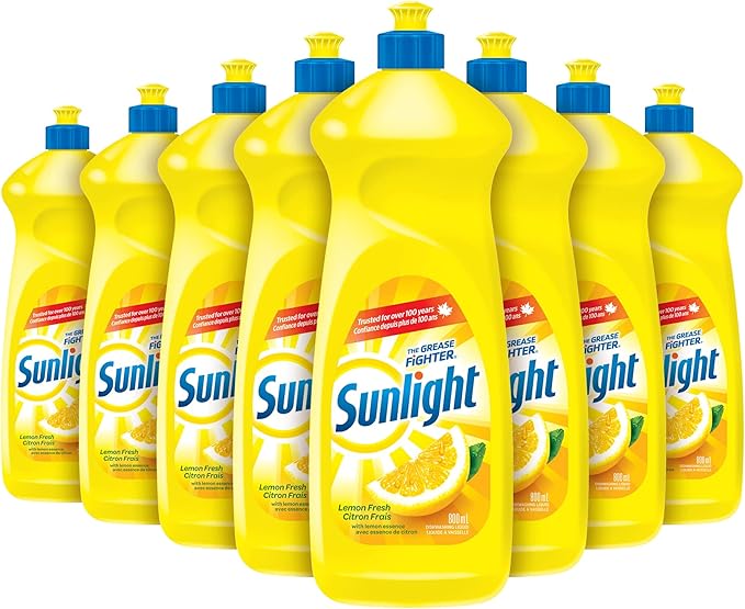 Sunlight Standard Lemon Fresh Dishwashing Liquid, Case of 8 Bottles