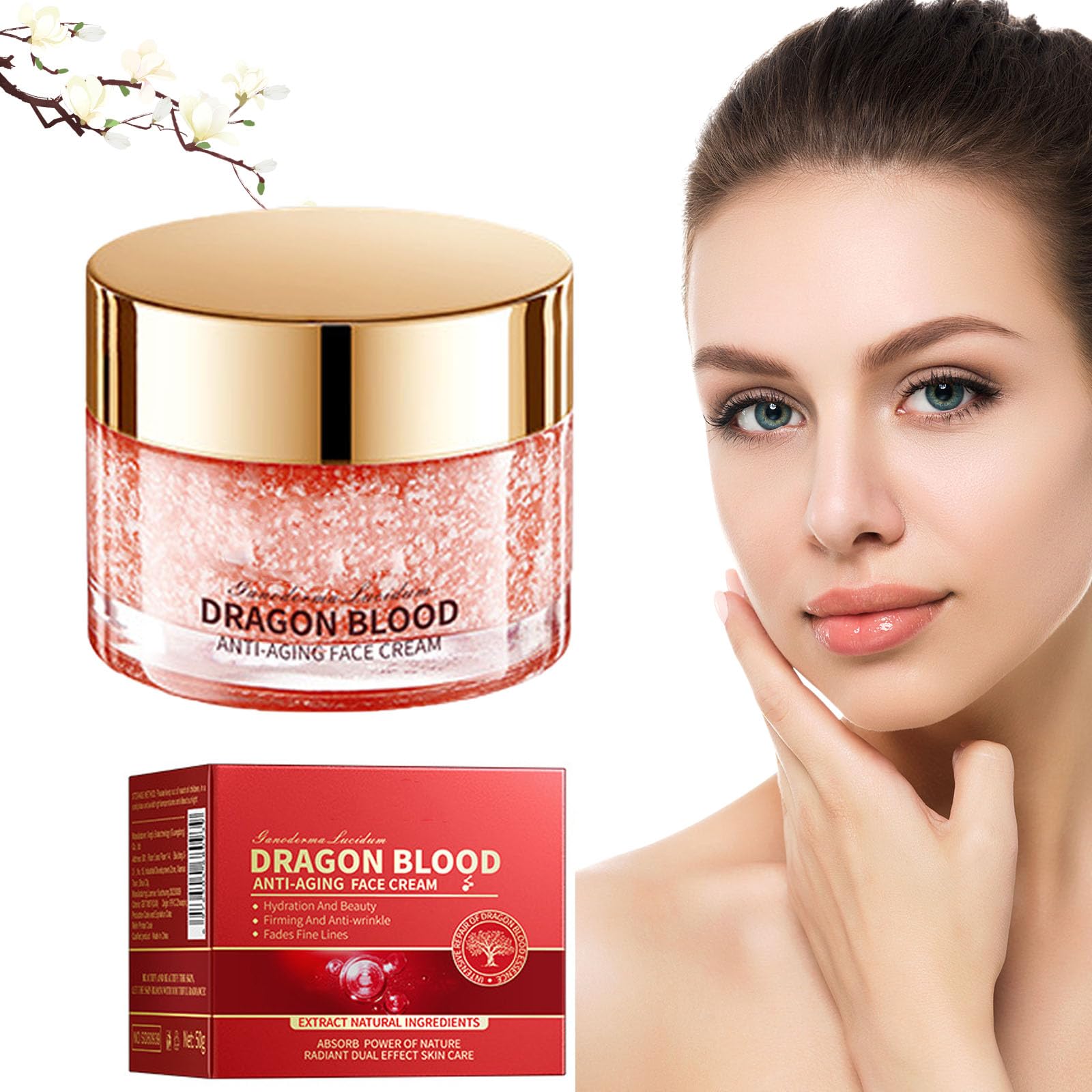 Retinol Placenta Dragon Blood Cream, Dragons Blood Easy Cream, Dragon Blood Anti Aging Face Cream, Dragons Blood Cream For Firming, Anti Wrinkle, Nourishing & Hydrating, For All Skin Types 50g