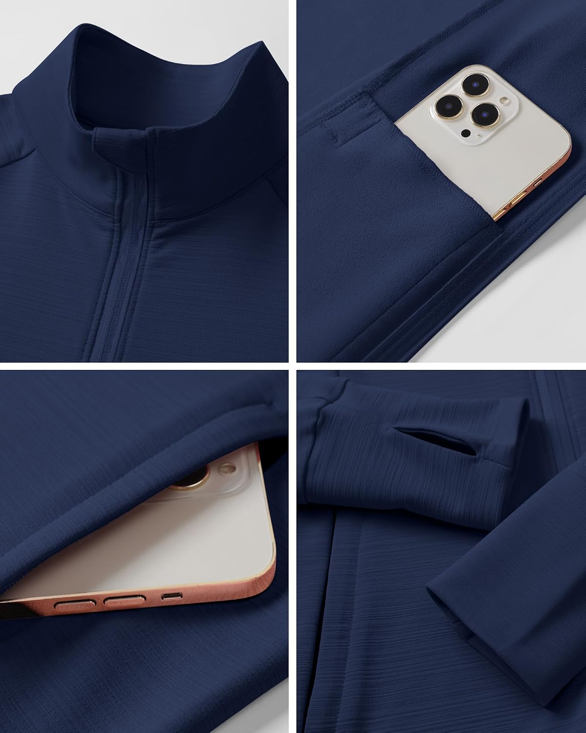 Gacaky Women's Lightweight Athletic Jacket Full Zip Stand Collar Shirts Running Workout Summer Jackets with Wristwatch Holes
